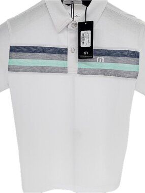 NWT Travis Mathew Youth Ante Up polo- size YOUTH medium - color white